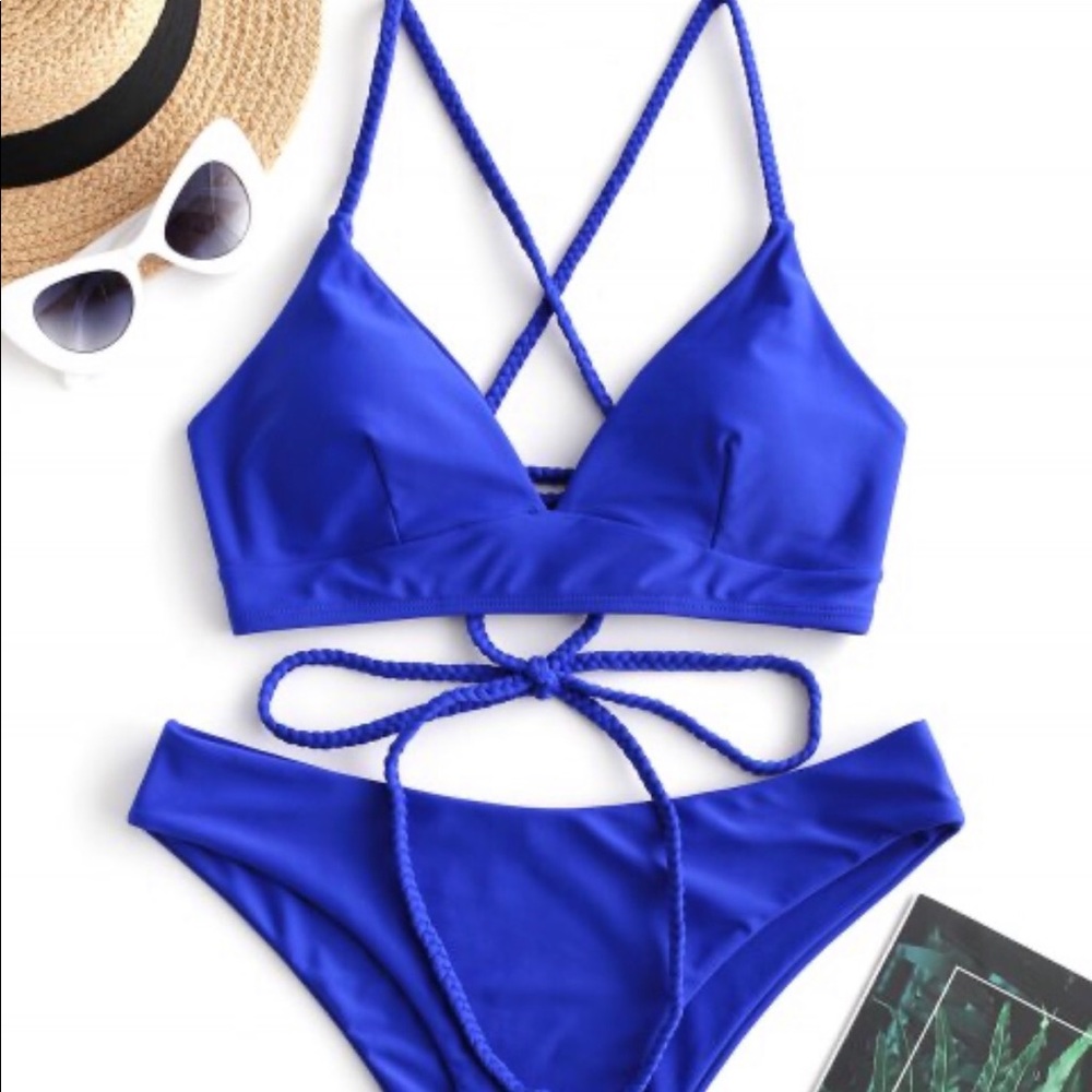 Deep blue bikini